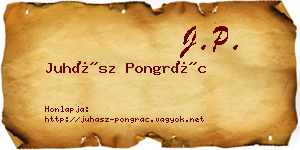Juhász Pongrác névjegykártya