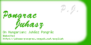 pongrac juhasz business card