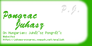 pongrac juhasz business card